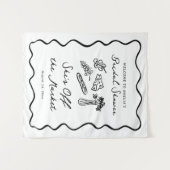 Ze is van de Markt Bold & Whimsical Handgetekend Wandkleed (Voorkant (horizontaal))