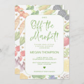 Ze is van de markt - Bridal Shower Uitnodiging (Voorkant / Achterkant)