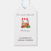 Ze is van de markt Bruidsfeest Dank je Cadeaulabel (Voorkant)