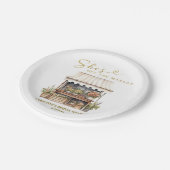 Ze is van de Markt Bruidsfeestje Papieren Bordje (Gekanteld)