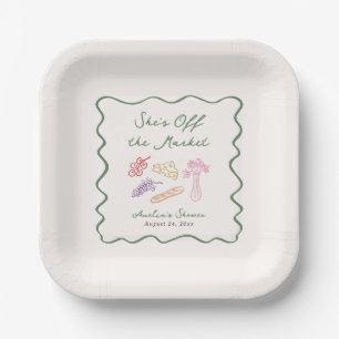 Ze is van de markt Dapper & Whimsical Handgetekend Papieren Bordje