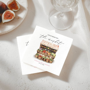 Ze is van de markt Farmer's Market Vrijgezellenfee Servet