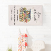 Ze is van de markt Franse stijl Bruidsdouche Spandoek (Insitu)