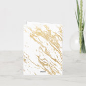 Ze is van de markt Gouden Vouwkaart voor dankbetui Bedankkaart (Achterkant)