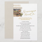 Ze is van de markt Scavenger Hunt Games Kaart (Voorkant / Achterkant)