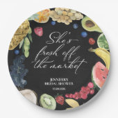 Ze is van de markt | schoolbord-Vrijgezellenfeest Papieren Bordje (Voorkant)