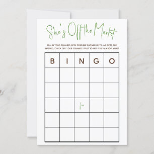 Ze is van de markt Vrijgezellenfeest BINGO Game In Kaart