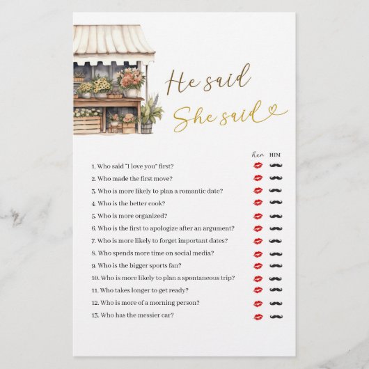 Ze is van de markt, zei hij, ze zei dat het spel (Voorkant)