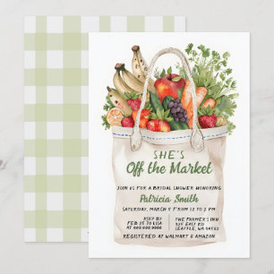 Ze is van het Market Farmers Market Vrijgezellenfe Kaart