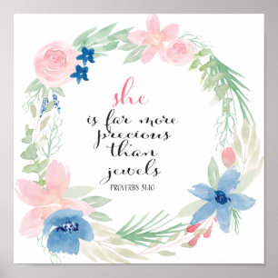 Ze is veel kostbaarder dan juwelen - Proverbs 31 Poster