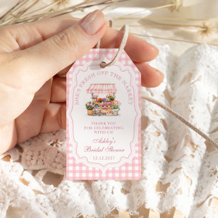 Ze is vers van de markt Bloemen Vrijgezellenfeest Cadeaulabel