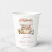 Ze is vers van de markt Bloemen Vrijgezellenfeest Papieren Bekers (Achterkant)