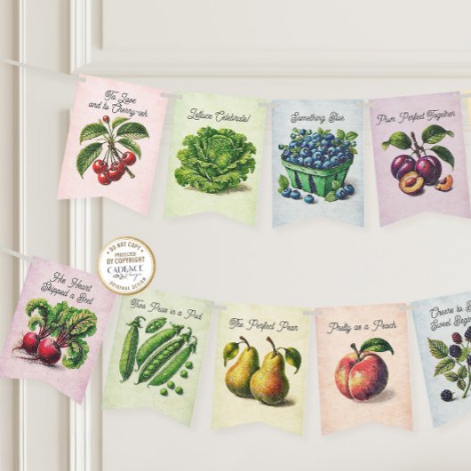 Ze is vers van de markt bruids Bunting Banner