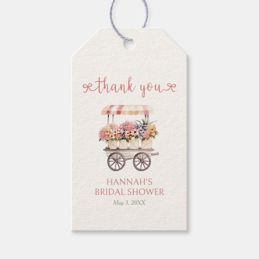 Ze is vers van de markt Bruids douche Cadeaulabel (Voorkant)