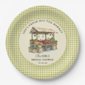 Ze is vers van de markt bruidsfeest  papieren bordje (Voorkant)