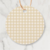 Ze is vers van de markt bruidsshower  bedankjes labels (Achterkant)