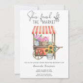 Ze is vers van de markt Flower Vrijgezellenfeest Kaart (Voorkant)