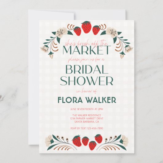 Ze is vers van het Vrijgezellenfeest van de markt Kaart (Voorkant)