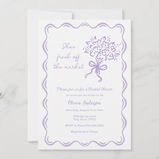 Ze is vers van het Vrijgezellenfeest van de markt Kaart (Voorkant)