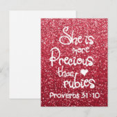 Ze is waardevoller dan roebels. briefkaart (Voorkant / Achterkant)