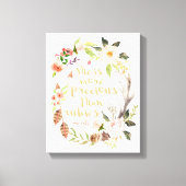 Ze is waardevoller dan Rubies Wall Art Canvas Afdruk (Voorkant)