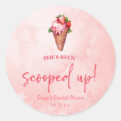 Ze is weggeschept! IJs Bruiloftsborrel  Ronde Sticker (Voorkant)