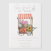 Ze is zojuist van de markt Bruids douche Vellum Uitnodigingen (Voorkant)