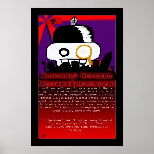 Ze Kaiser Poster (Voorkant)