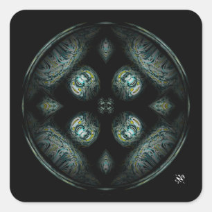 Ze kijken naar ons van bovenaf (god/buitenaardse w vierkante sticker