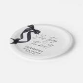 Ze Knoop De Knoop Boog Bruidsfeest Papieren Bordje (Gekanteld)