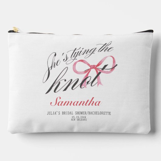 Ze Knoopt de Knoop Boog Coquette Bruidsbad Etui (Voorkant)