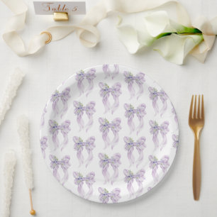 Ze Knoopt de Knoop Bruidsfeest Lilac Boog Papieren Bordje