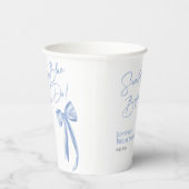 Ze knoopt de knoop door | Blue Bow Vrijgezellenfee Papieren Bekers (Rechts)