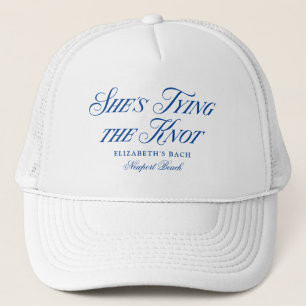 Ze Knoopt de Knoop Elegante Handgetekende Strikken Trucker Pet