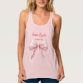 Ze knoopt de roze knoop voor Team Bride Tanktop (Voorkant)