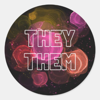 Ze koelen ze sticker om voornaamwoordsvoorkeur te 