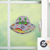 Ze komen in de Vrede UFO Raamsticker (Huis)