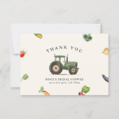 Ze komt rechtstreeks van de bruids douche van de b bedankkaart (Voorkant)