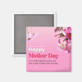 Ze kreeg het van haar mama foto Moederdag Magneet (Voorkant / Achterkant)