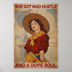 Ze kreeg Mad Hustle en een Dop-Home Decor Wall Art Poster