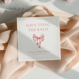 Ze Krijgt de Knoop Aan Elkaar Zacht Roze Coquette Servet