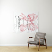 Ze Krijgt De Knoop Pink Roze Boog Welkomstbord Wandkleed (In Situ (horizontaal))