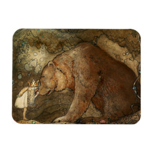 “Ze kuste de beer” door John Bauer Magneet
