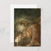 "Ze kuste het Beer" van John Bauer Bedankkaart (Voorkant / Achterkant)