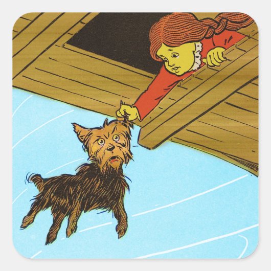 Ze kwam naar de oren. vierkante sticker (Voorkant)