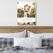 Ze leefden nog lang en gelukkig trouwsignage canvas afdruk (Insitu (Slaapkamer))