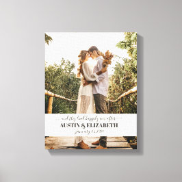 Ze leefden nog lang en gelukkig trouwsignage canvas afdruk