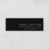 Ze leest boeken | Moderne zwarte mini Bladwijzer K Mini Visitekaartje (Achterkant)