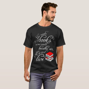 Ze leest boeken terwijl één ademhaling live opvu t-shirt