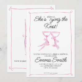 Ze legt het knoop Vrijgezellenfeest vast Kaart